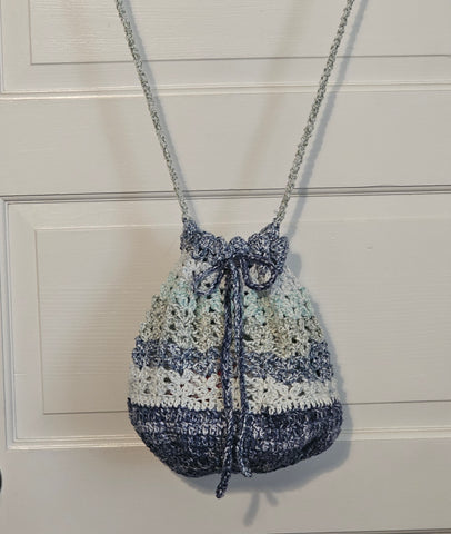 Crochet Boho Drawstring Bucket Bag