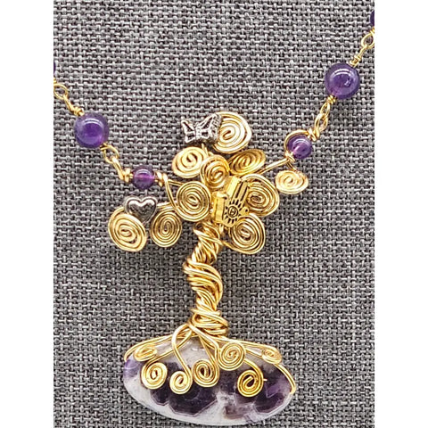 Amethyst Tree of Life Necklace