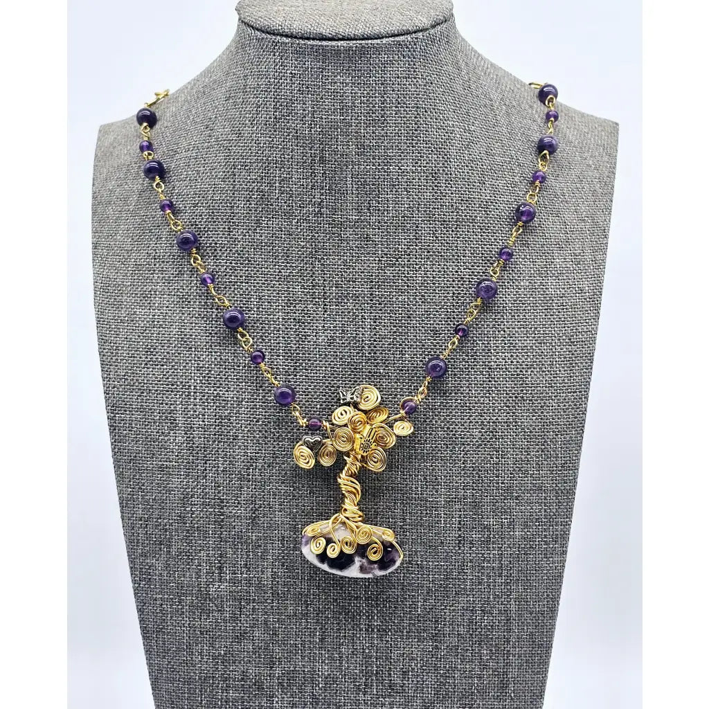 Amethyst Tree of Life Necklace
