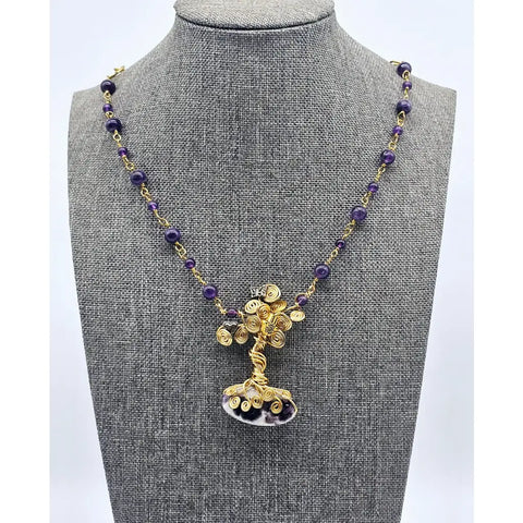 Amethyst Tree of Life Necklace