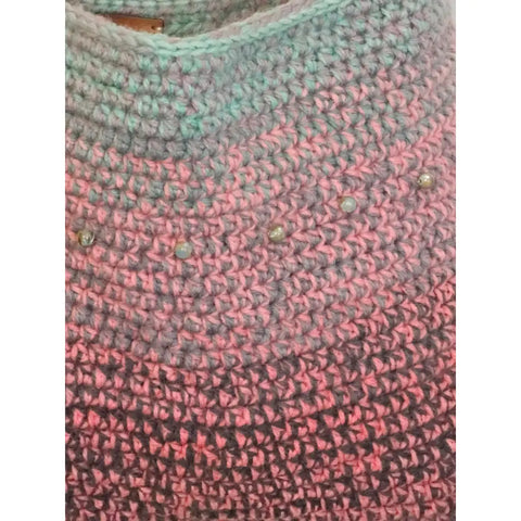 Crochet Hippie Shoulder Bag with Beads - accessories