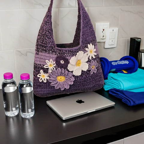 Large Crochet Hobo Bag - accessories