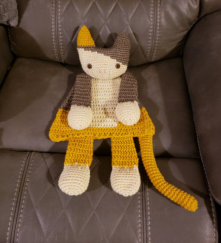 Calico Crocheted Kitty Cat Ragdoll - crochet doll