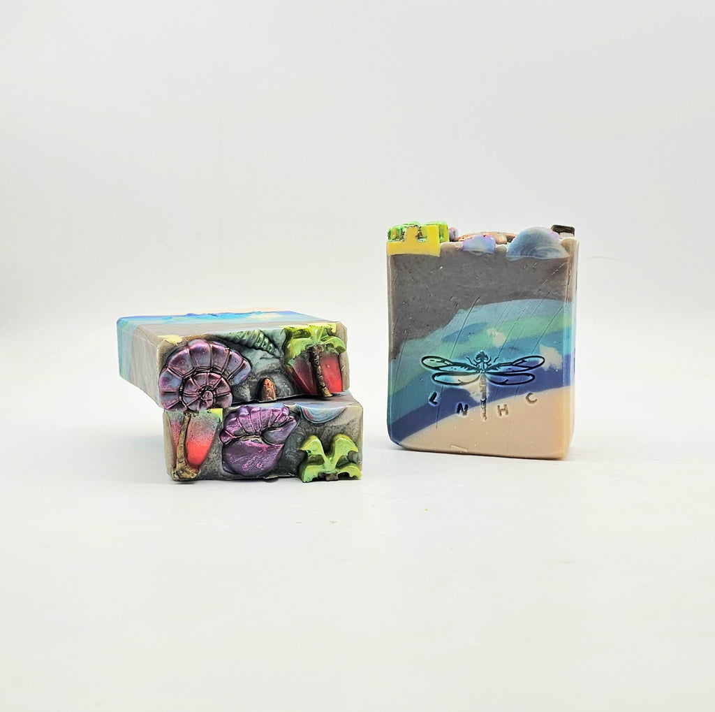 Tropical Blast Artisan Soap - Beachy Sea Shell Scene Soap
