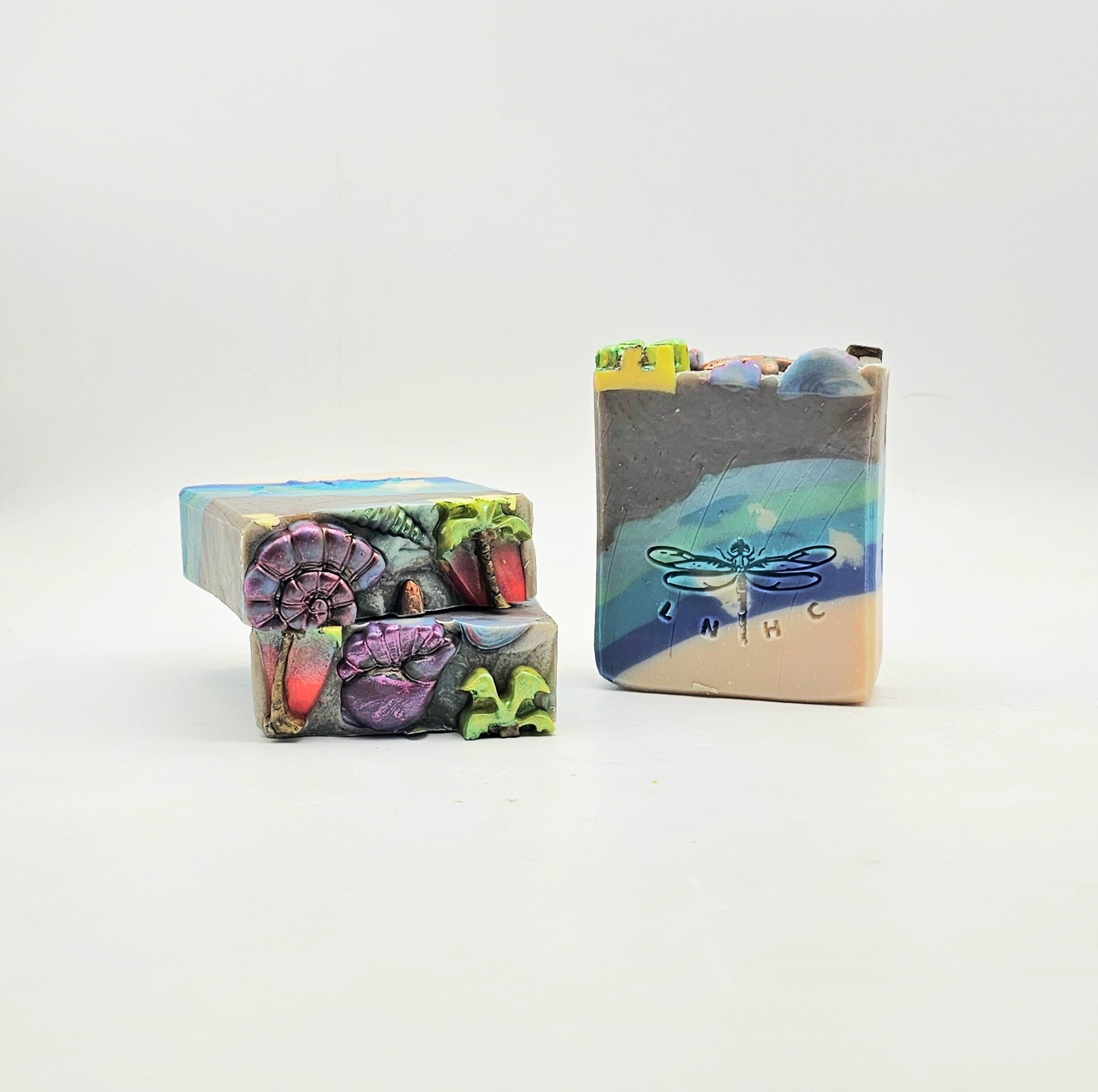 Tropical Blast Artisan Soap - Beachy Sea Shell Scene Soap