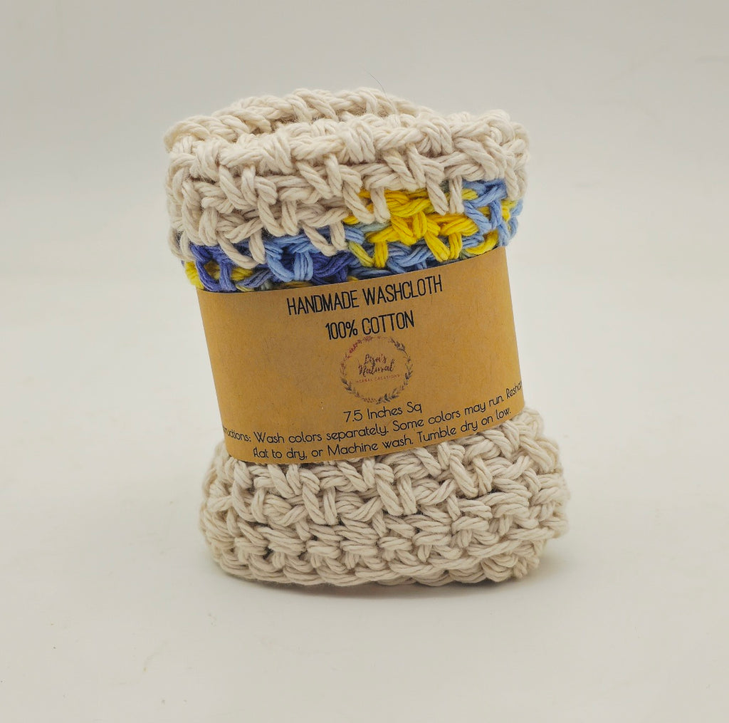 Handmade Crochet Washcloths & Dishcloths – 100% Cotton