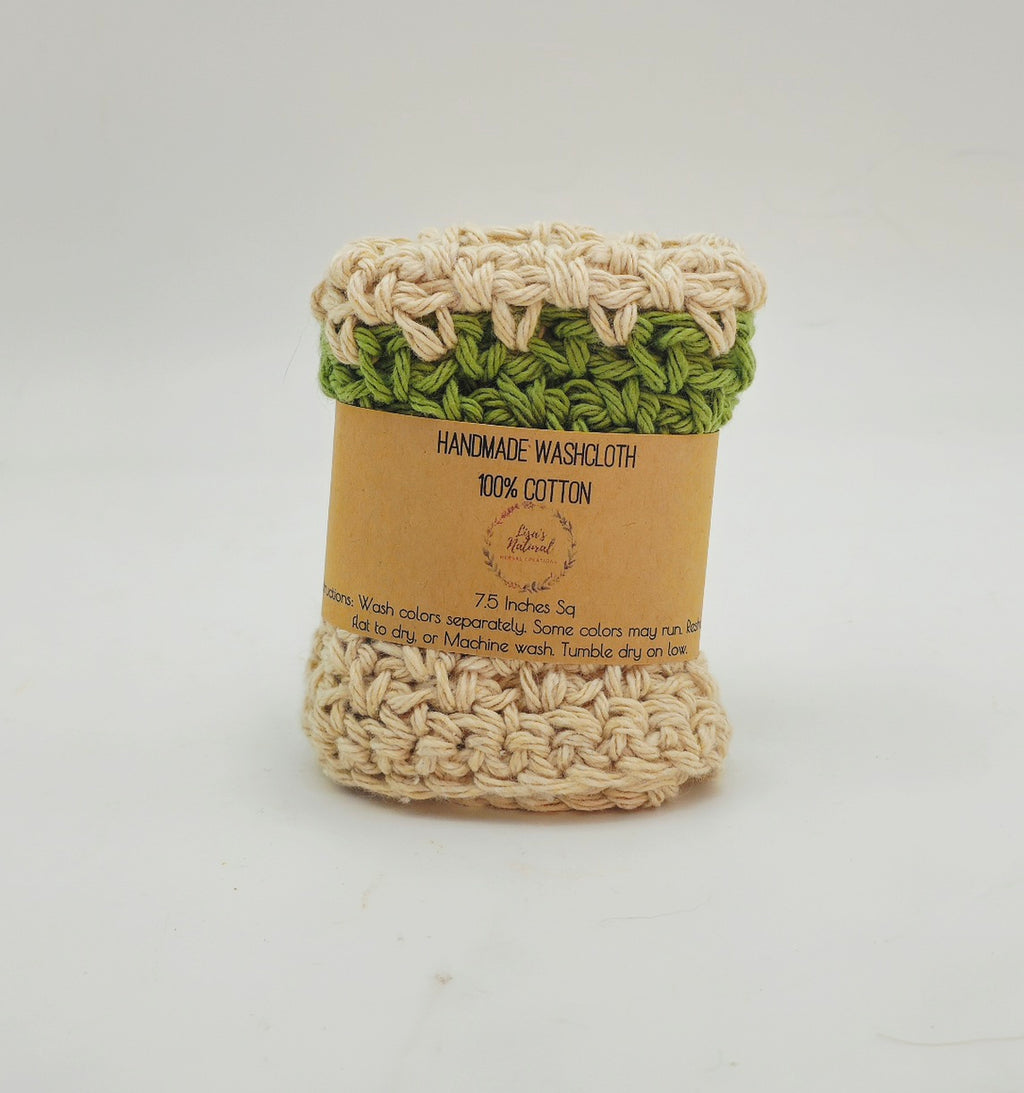 Handmade Crochet Washcloths & Dishcloths – 100% Cotton