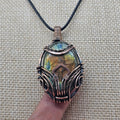 Modern Mystic Labradorite Pendant - Handmade Statement Pendant
