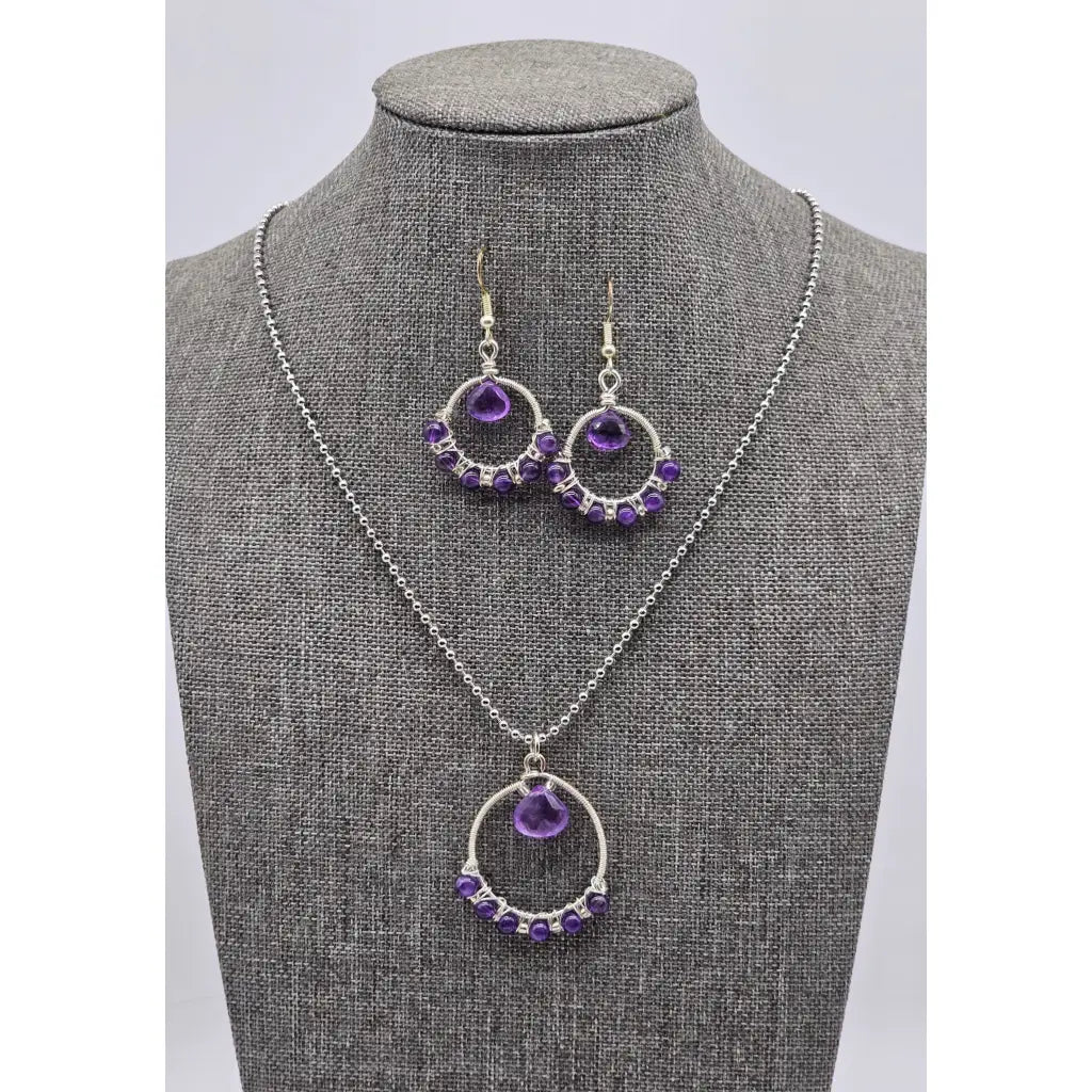 Amethyst Jewelry Set - jewelry set