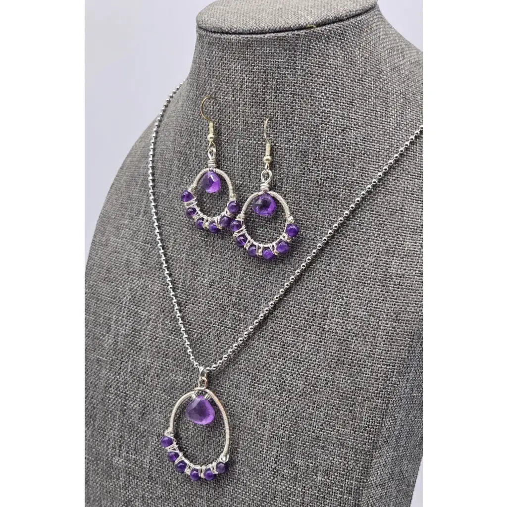 Amethyst Jewelry Set - jewelry set
