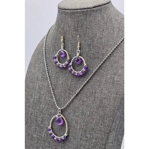 Amethyst Jewelry Set - jewelry set