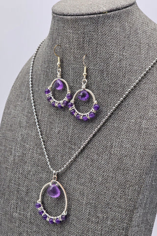 Amethyst Jewelry Set - jewelry set