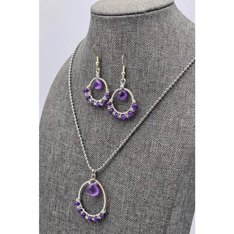 Amethyst Jewelry Set - jewelry set