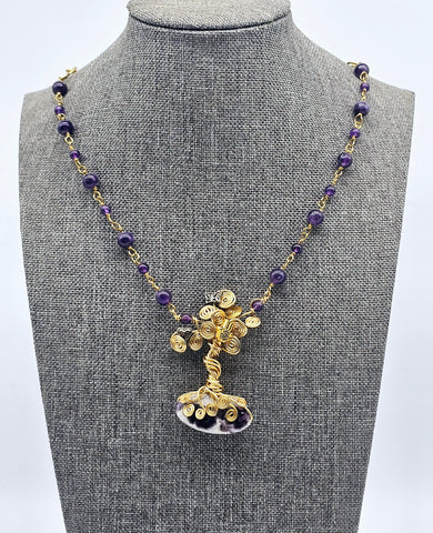 Amethyst Tree of Life Necklace