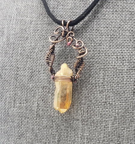 Aura Quartz Crystal Pendant
