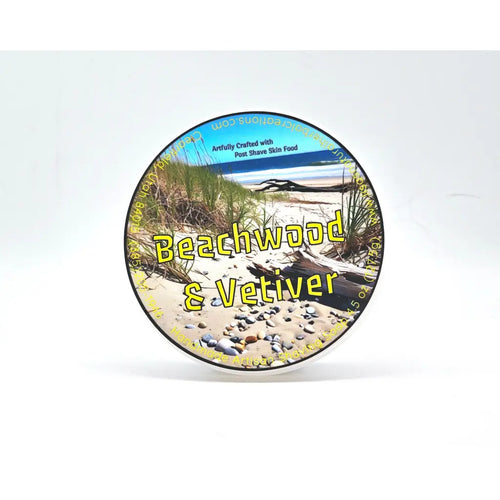 Beachwood & Vetiver Artisan Tallow Shaving Soap - by Lisas Natural Herbal Creations