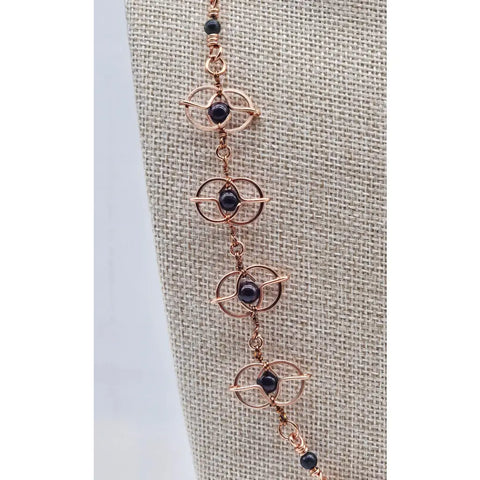 Bloodstone and Black Tourmaline Necklace