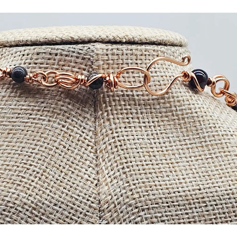 Bloodstone and Black Tourmaline Necklace