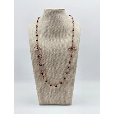 Bloodstone and Black Tourmaline Necklace