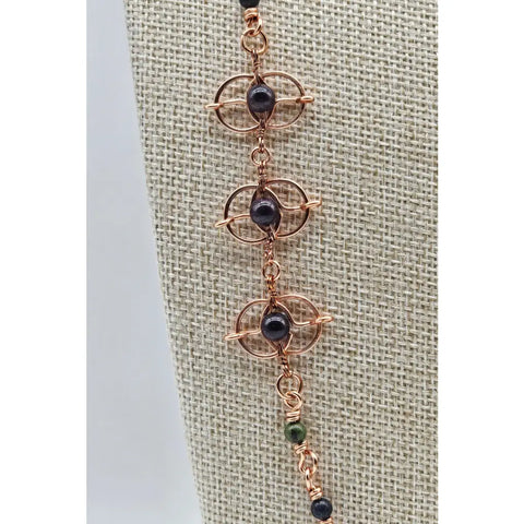 Bloodstone and Black Tourmaline Necklace