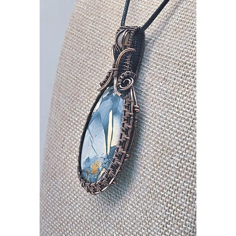Brecciated Jasper Pendant with Moonstone - pendant