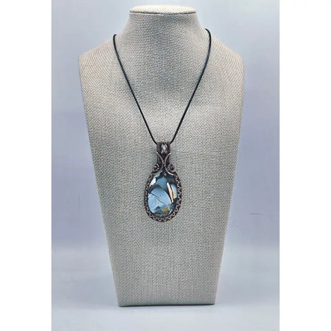 Brecciated Jasper Pendant with Moonstone - pendant