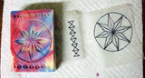 Colorful carved soap with etched star design using craft knife for 4th of July decor