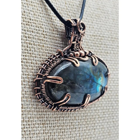 East West Labradorite Pendant - pendant