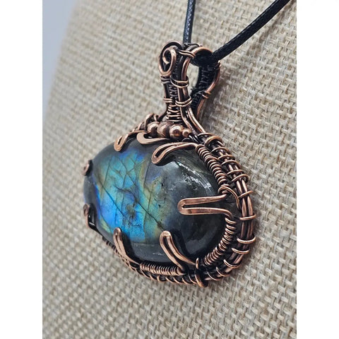 East West Labradorite Pendant - pendant
