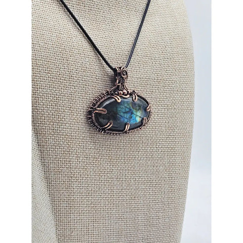 East West Labradorite Pendant - pendant