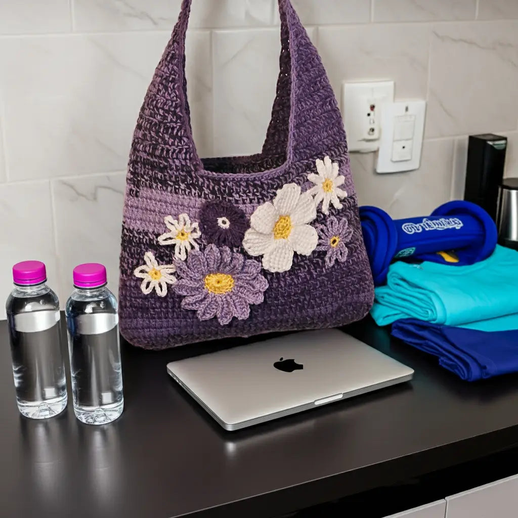 Large Crochet Hobo Bag - accessories