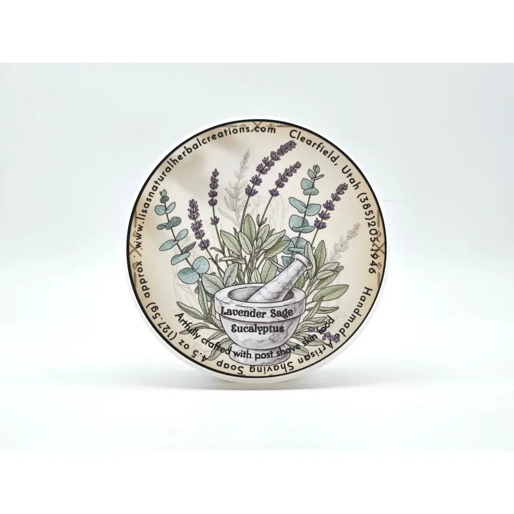 Lavender Sage Eucalyptus Artisan Shaving Soap - soap