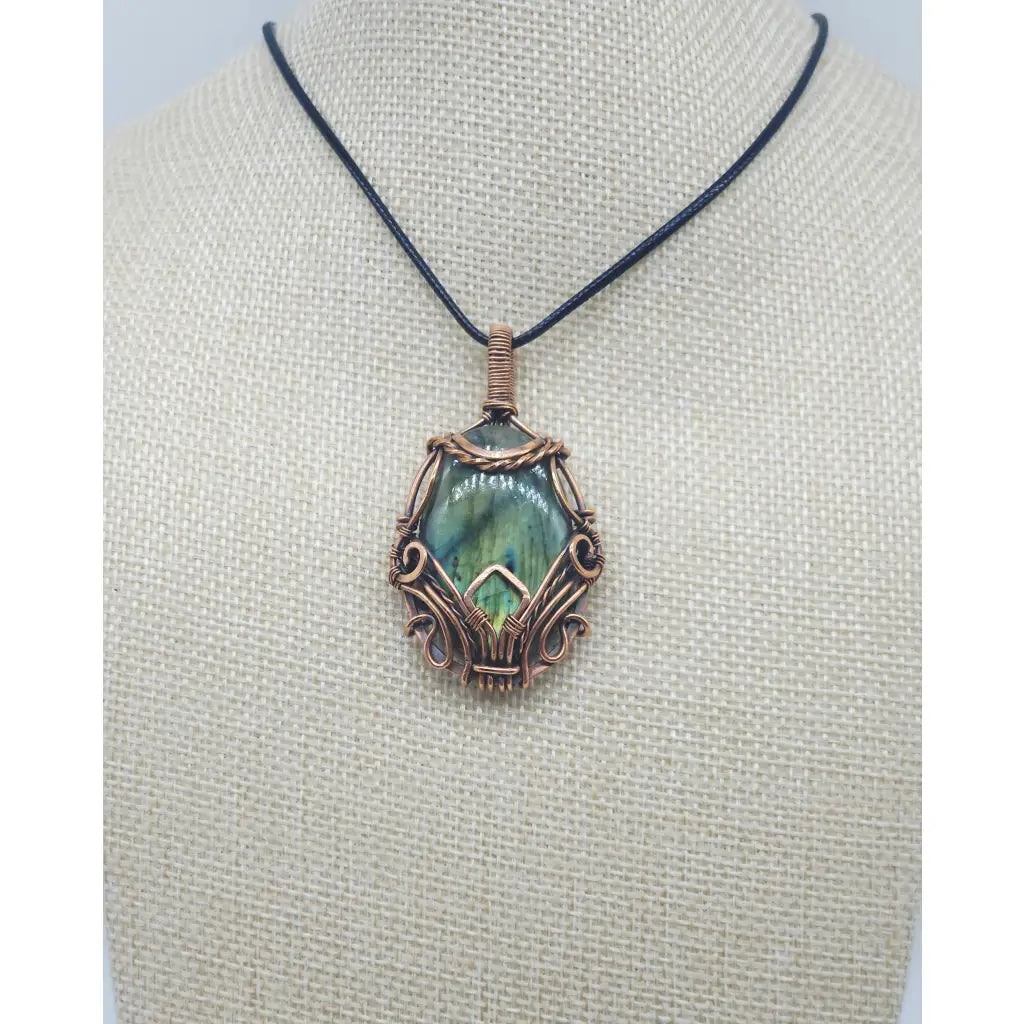 Modern Mystic Labradorite Pendant - pendant