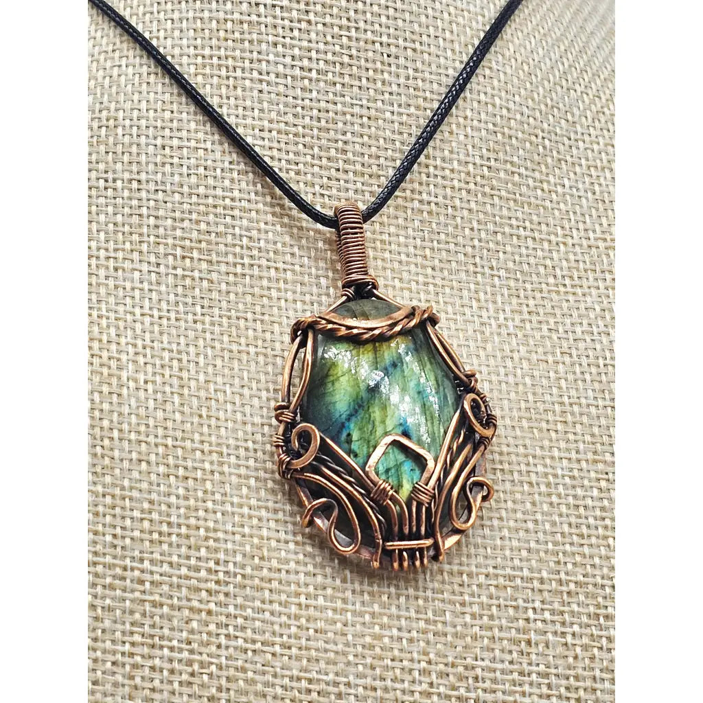 Modern Mystic Labradorite Pendant - pendant