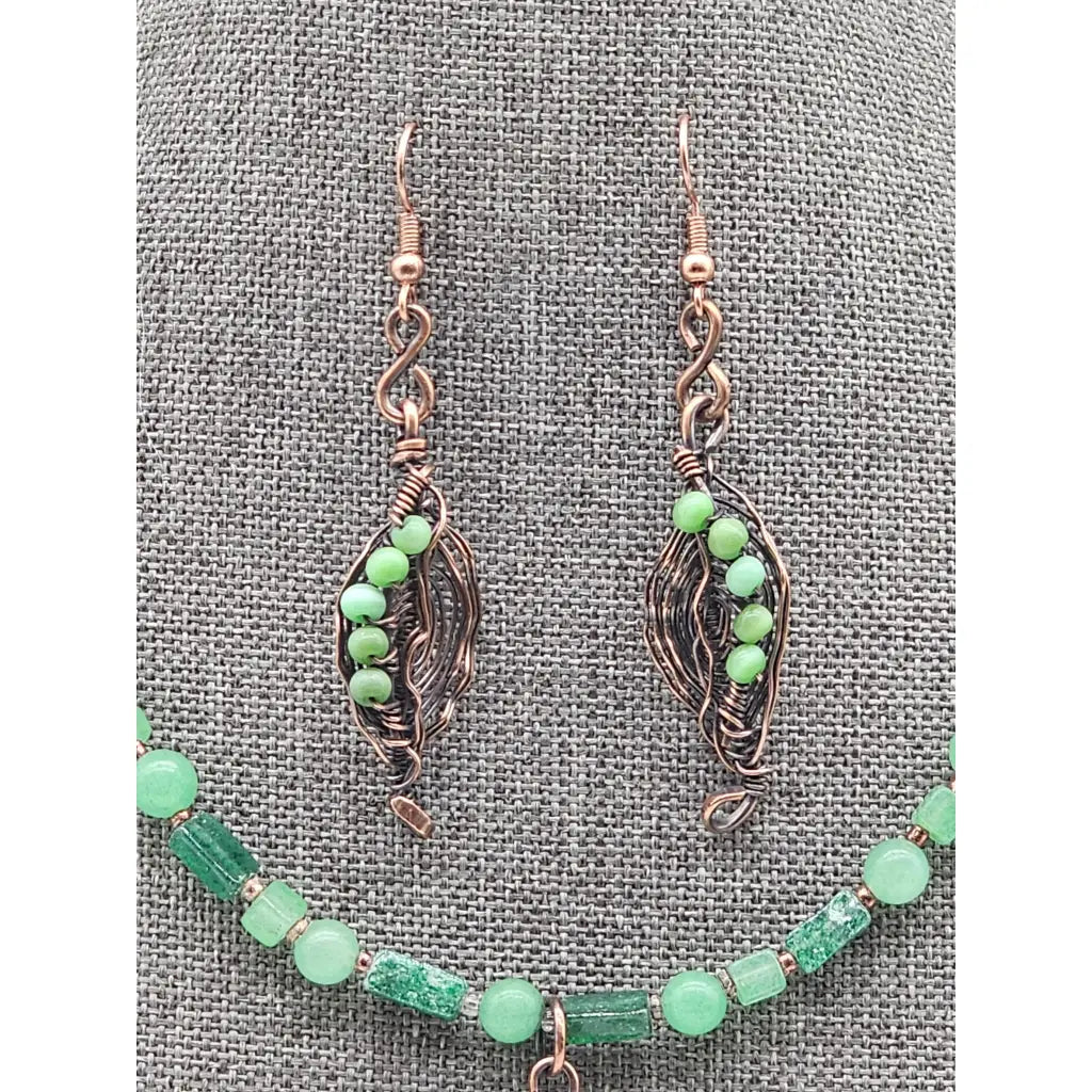 Organic Leaf Jewelry Set - jewelry set