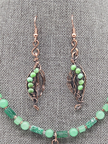 Organic Leaf Jewelry Set - jewelry set