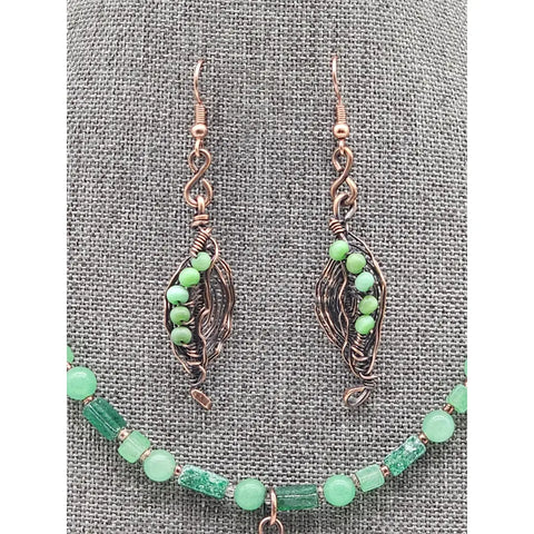Organic Leaf Jewelry Set - jewelry set