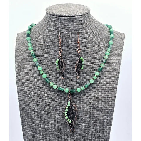 Organic Leaf Jewelry Set