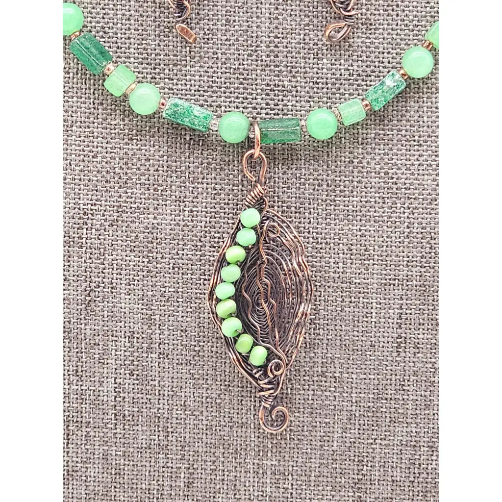 Organic Leaf Jewelry Set - jewelry set
