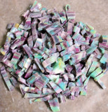 Colorful irregular candy pieces for Rimmed Soap Challenge March 2016 showcasing advanced technique