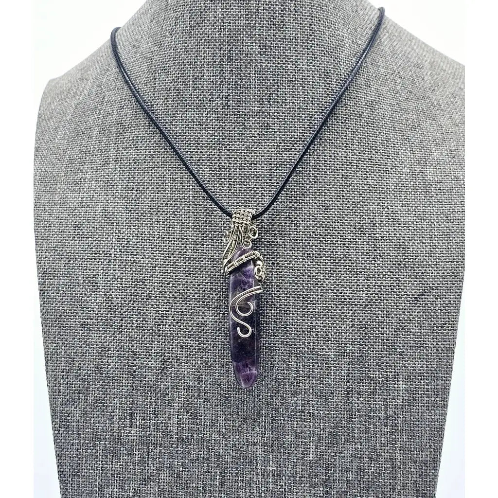 Dogtooth Amethyst Crystal Pendants in Sterling Silver