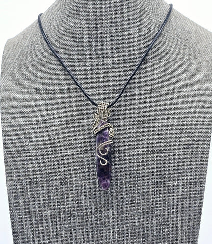 Dogtooth Amethyst Crystal Pendants in Sterling Silver