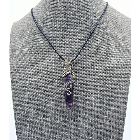Dogtooth Amethyst Crystal Pendants in Sterling Silver