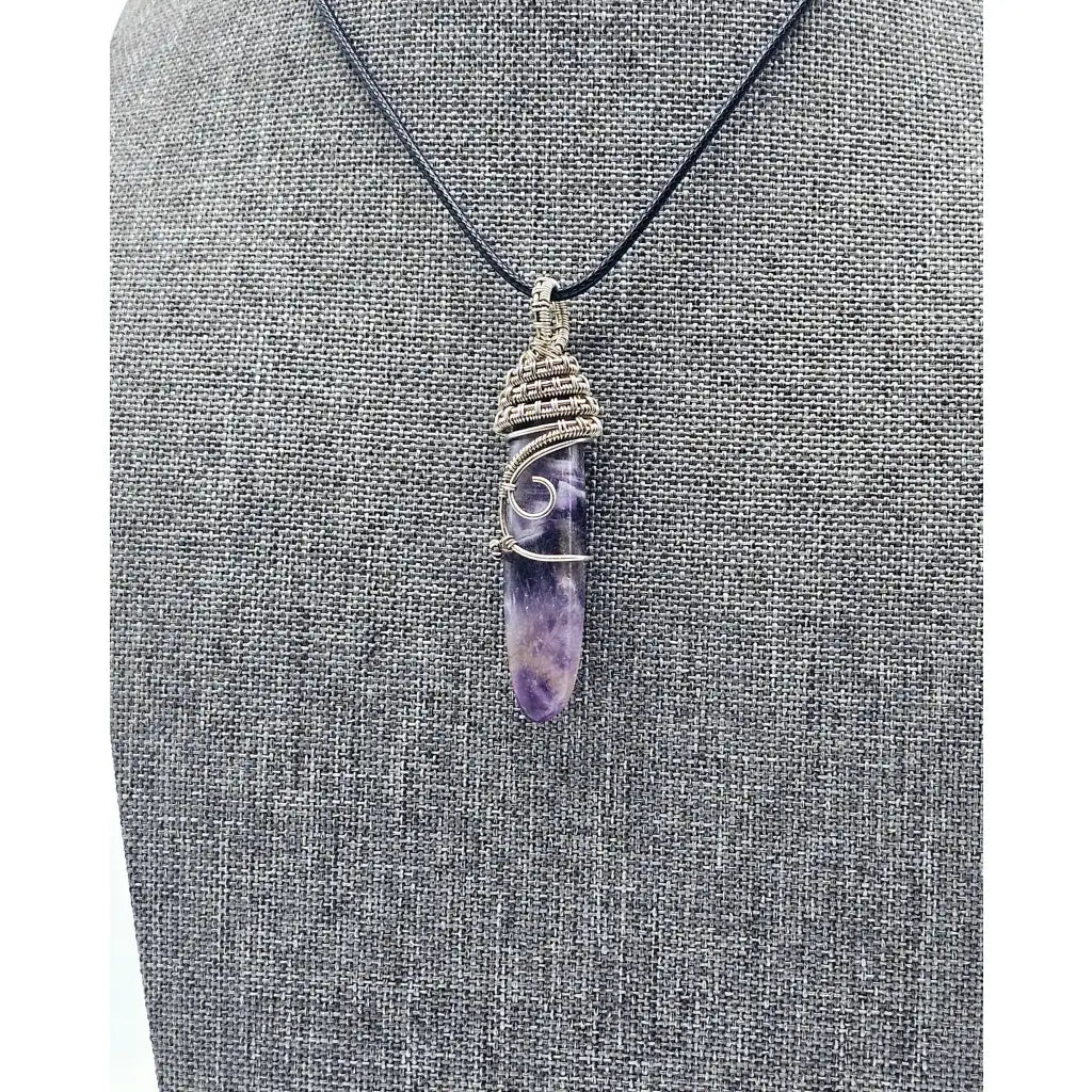 Dogtooth Amethyst Crystal Pendants in Sterling Silver