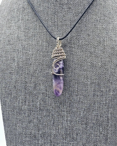 Dogtooth Amethyst Crystal Pendants in Sterling Silver