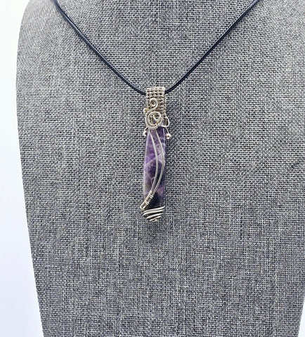 Dogtooth Amethyst Crystal Pendants in Sterling Silver