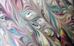 Swirling marbled paint showcasing advanced rimmed soap technique for Soap Challenge March 2016