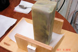 Tall rectangular soap block with wood grain technique for Lisas Natural soap challenge