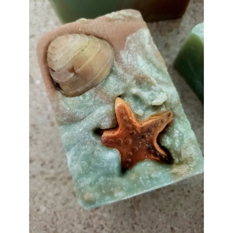 Tropical Blast Artisan Soap - Beachy Sea Shell Scene - Soaps