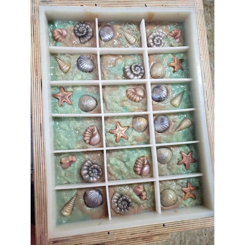 Tropical Blast Artisan Soap - Beachy Sea Shell Scene Soap